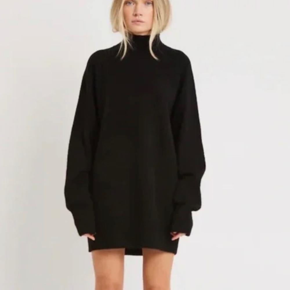 Soft Brushed High Neck Jumper Dress | Because of Alice